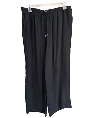 H&M Black Elastic Waist Wide-Leg Pants